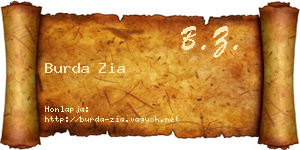 Burda Zia névjegykártya